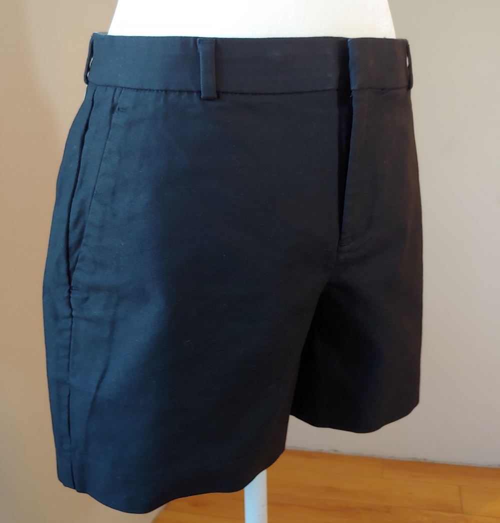 Banana Republic New Women's Classic Cotton Chino Shorts Black Size 4 NWT